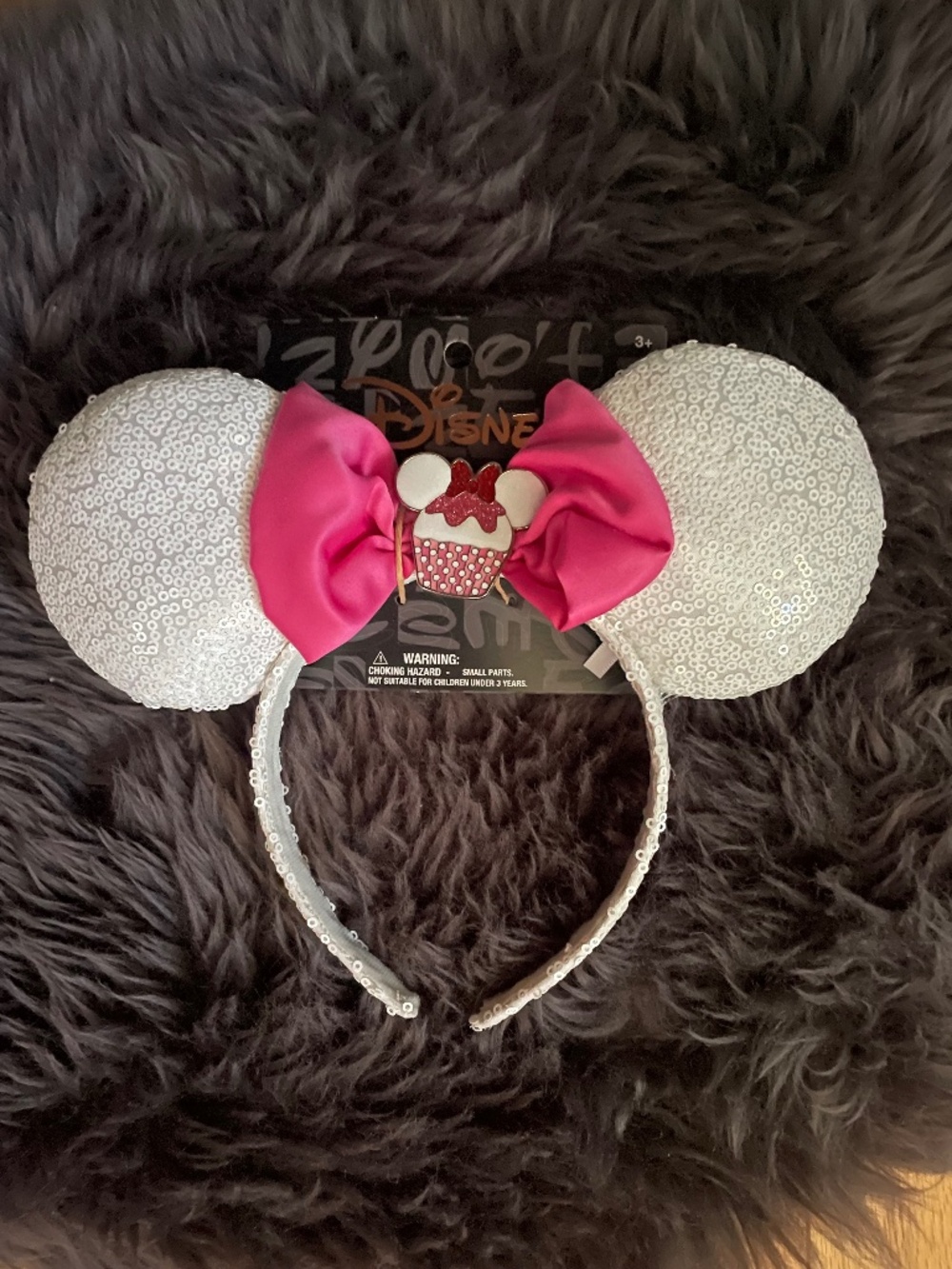 Minnie mouse white and pink ears